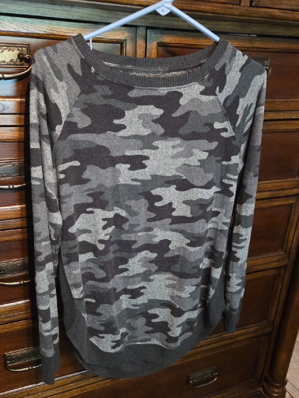 Maurices Women's Camouflage Sweater - Gray & Dark Gray